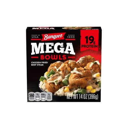 BANQUET CHICKEN FRIED BEEF STEAK MEGA BOWL