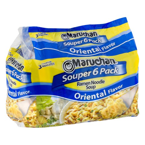 Maruchan Souper 6-Pack Oriental Flavor Ramen Noodle Soup 6-3 oz. Bags