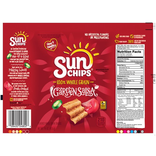 Sun Chips Sunchips Garden Salsa Whole Grain Snacks 1 5 Oz Bag