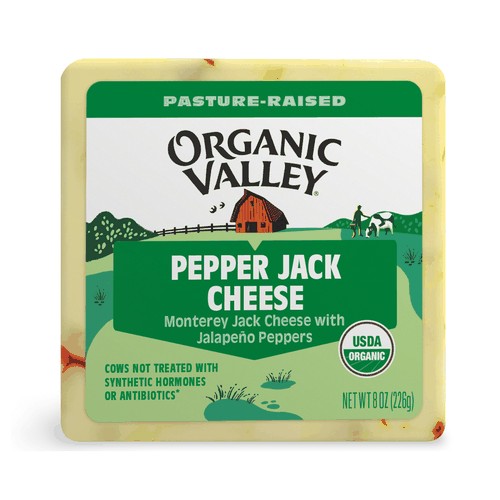 Organic Pepper Jack Cheese Block, 8oz