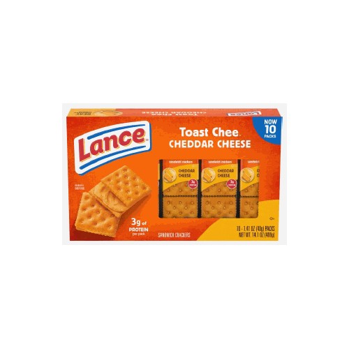 E Pallet - Lance Sandwich Crackers, Toast Chee Cheddar, 10 Ct Box