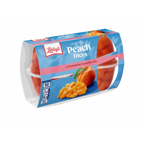 LIBBY'S DICED PEACHES/GEL 4PK CUP