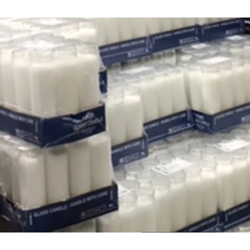 White Vessel Candles Full Pallet
