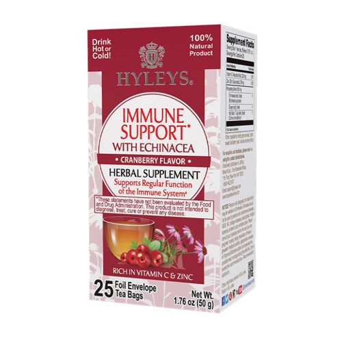 25 Ct Immune Support With Echinacea Herbal Supplement Cranberry Flavor