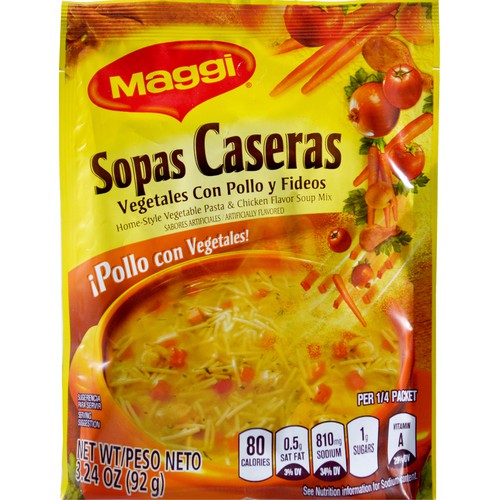 Maggi Sopas Caseras Homestyle Vegetable Pasta & Chicken Flavor Soup Mix 3.24 oz