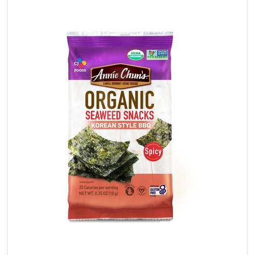 Organic Spicy K Bbq Seaweed Snack 0.35Ozx12