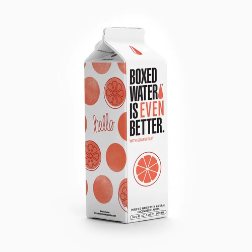 Grapefruit Flavored Boxed Water, 12/500ml