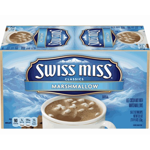 Swiss Miss Milk Chocolate Hot Cocoa Mix With Marshmallows, 6/50/0.73oz Envelopes