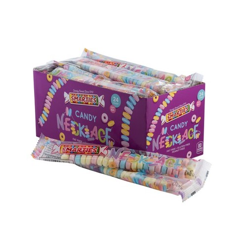 Smarties Candy Necklace, Wrapped, 24ct Box