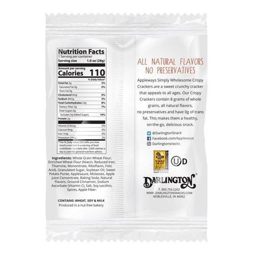 1.0oz Whole Grain Sweet Potato Cracker, IW