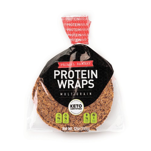 Primal Bakery Protein Wraps - Multigrain. Thaw & Sell