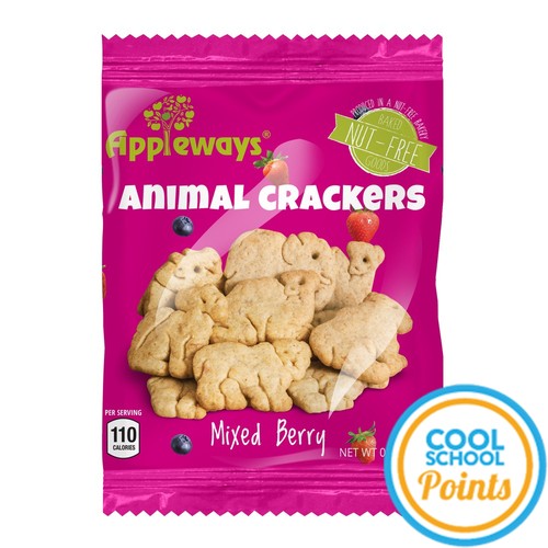 0.9oz Whole Grain Mixed Berry Animal Crackers, IW