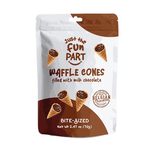 Just The Fun Part - 2.47oz Milk Chocolate Filled Waffle Cones