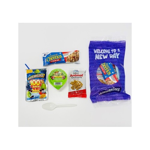 Breakfast Kit Team Cheerios Cereal Bar w/ 1 Cup of Fruit, WG