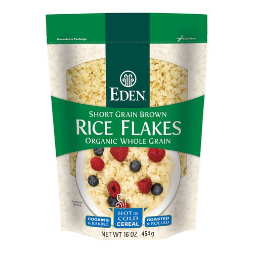 Organic Brown Rice Flakes - Toasted & Rolled