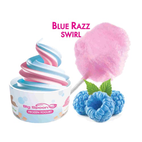 Blue Razz Swirl Frozen Yogurt Cups