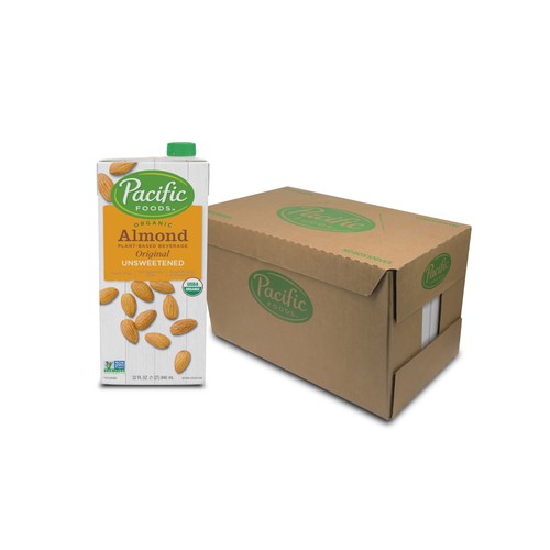 Pacific Foods Organic Unsweetened Almond Original Plant-Based Beverage, 32oz