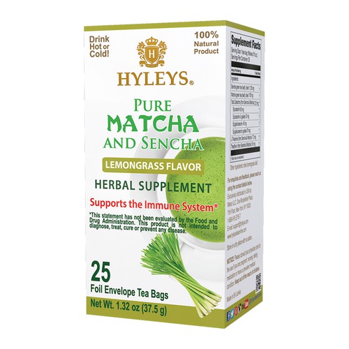 25 Ct Japanese Matcha W/ Ceylon Sencha Lemongrass Flavor