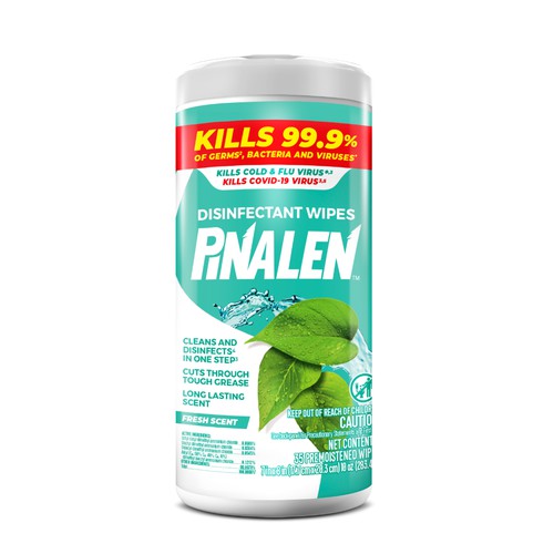 PINALEN DISINFECTANT WIPES FRESH SCENT  35CT