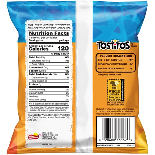 Tostitos Tostitos® Reduced Fat Crispy Rounds Tortilla Chips 0.875 oz ...