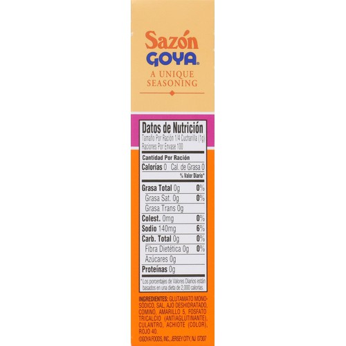 Goya Sazon with Coriander & Annatto Seasoning 3.52 oz