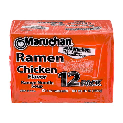 Maruchan Chicken Flavor Ramen Noodle Soup 12-3 oz Bag