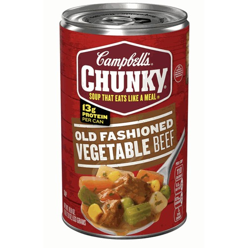 Campbell's Chunky Soup, Old Fashioned Vegetable Beef Soup, 18.8 Ounce Can (12 pack)