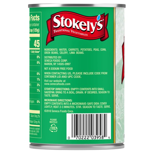 Stokely's Mixed Vegetables, No Salt Added