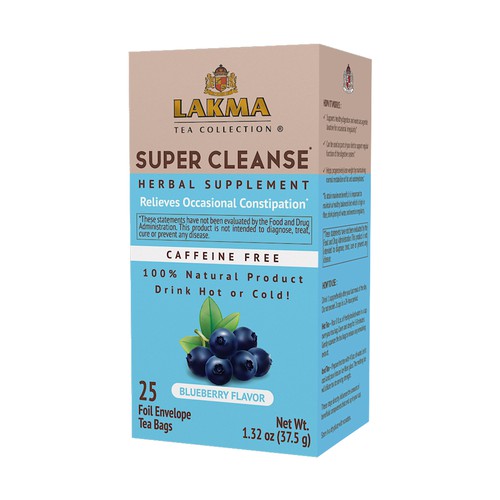 25 Ct Super Cleanse Tea Blueberry Flavor