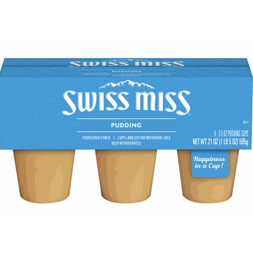 Swiss Miss Butterscotch Pudding Cups, 8/6/3.5oz Refrigerated