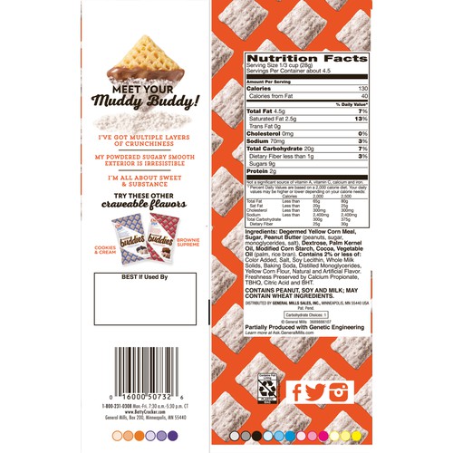 Chocolate Chex Mix 4.5 oz Muddy Buddies 42 ct