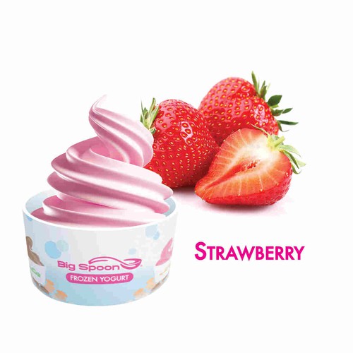 Strawberry Frozen Yogurt Cups