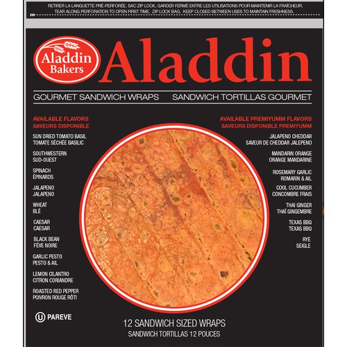 Tortilla/Wraps Roasted Red Pepper 12" Aladdin