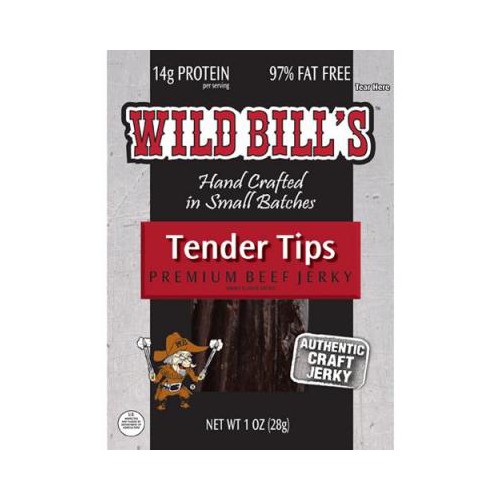 Wild Bill's Tender Tips Original Beef Jerky Display, 1oz