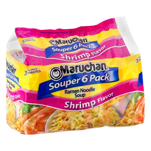 Maruchan Souper 6-Pack Shrimp Flavor Ramen Noodle Soup 6-3 oz. Bags