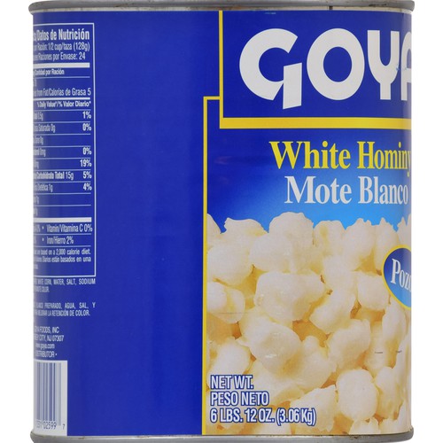 Goya White Hominy 108 oz