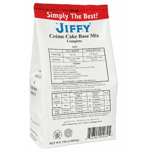 JIFFY Creme Cake Base Mix Complete, 6/5lb Bag