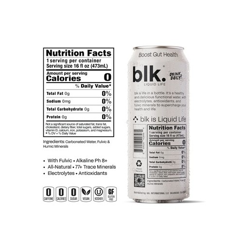 blk. Original Sparkling Water 16oz 12 Pack Cans