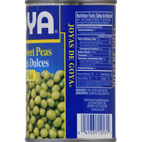 Goya Tender Sweet Peas 15 oz