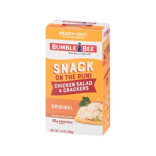 Bumble Bee Snack on the Run Chicken Salad with Crackers Kit - Ready to Eat, Spoon Included, 3.5 oz (Pack of 12)