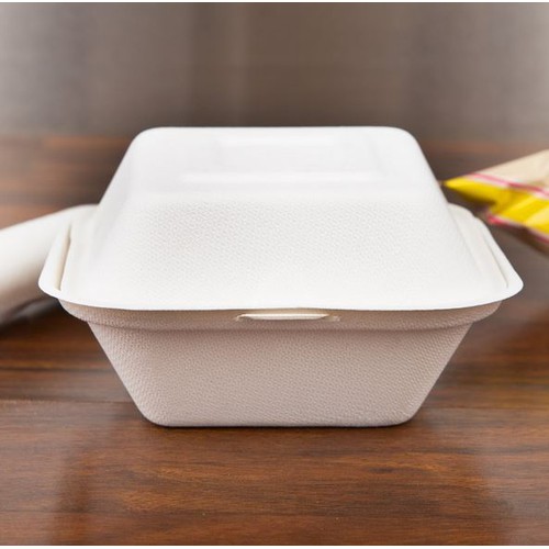 6″x6″x3″ Take Out Container, White, 500 ct.