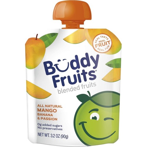 Buddy Fruits Mango, Banana & Passion Blended Fruit, 3.2oz