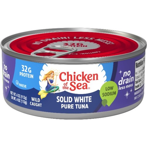 COS Solid White No Drain Low Sodium Tuna, 24/4oz