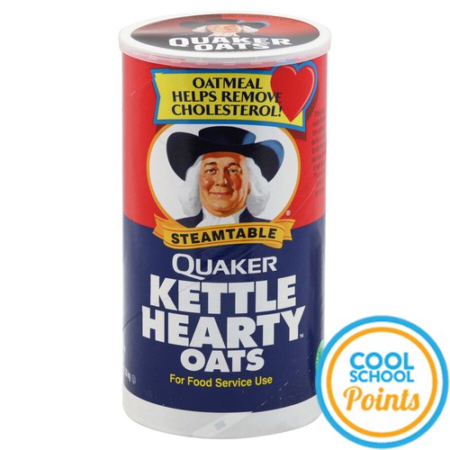 Quaker Oats Steamtable Kettle Hearty Oats, 47oz Canister