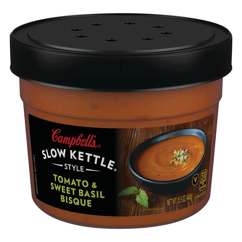 Campbell's® Slow Kettle® Style Tomato & Sweet Basil Bisque, 15.5 oz. Tub