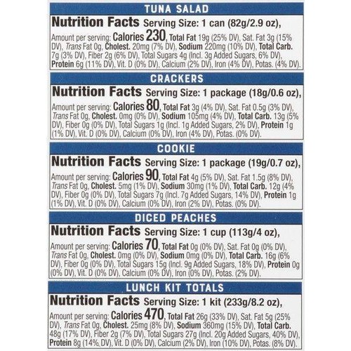 Bumble Bee Lunch on the Run! Tuna Salad - Complete Lunch Kit, 8.2 oz (Pack of 4)