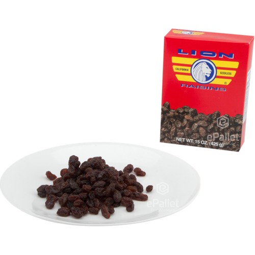 E Pallet Lion Raisins California Grown