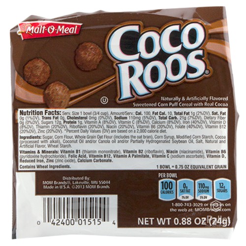 Coco-Roos Cereal Single Serving Bowl