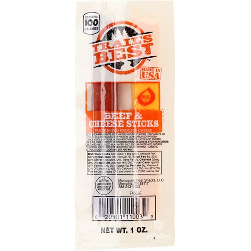 Trail's Best Beef and Cheese Sticks, 1oz