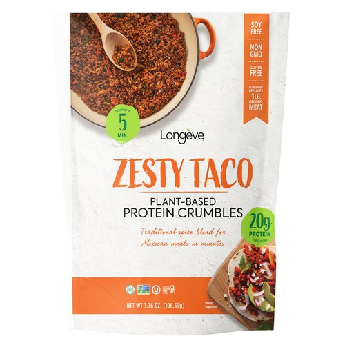 Longève Plant-based Protein Crumbles - Zesty Taco (3-oz.)